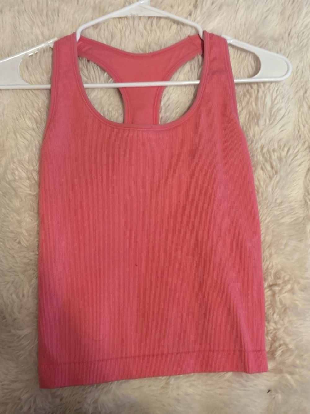 Target Pink Ribbed Racerback Tank Top